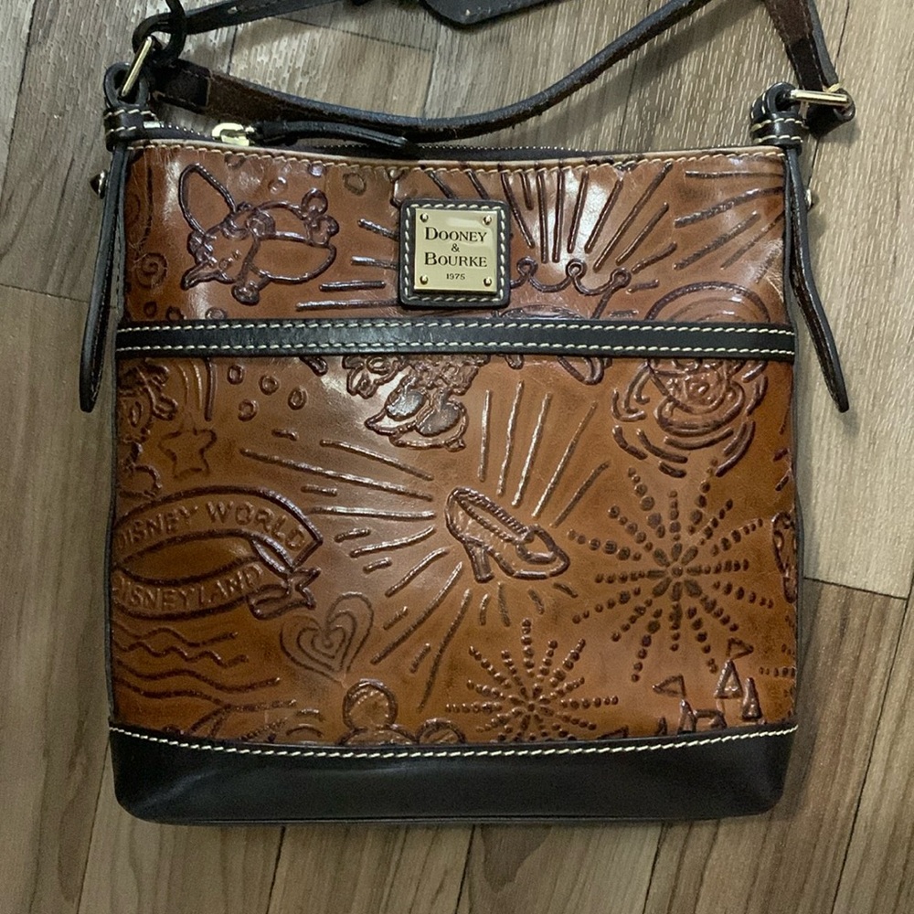 Dooney & Bourke Disney World/Disneyland Brown Leather Crossbody Bag